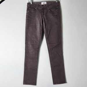 Paige Womens Skyline Skinny Mid Rise Denim Jeans Size 25 Gray Wash Stretch